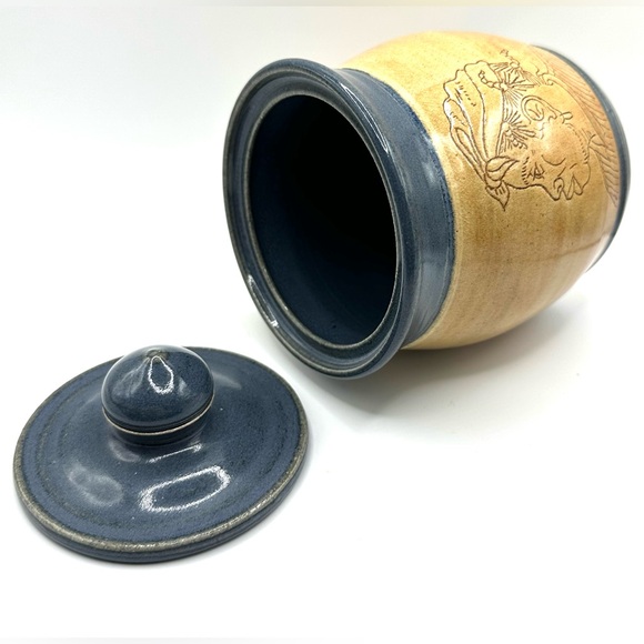 RARE! Sugar Bowl & Creamer Signed Eugene Pottery South Carolina 10/1992 - Picture 8 of 11